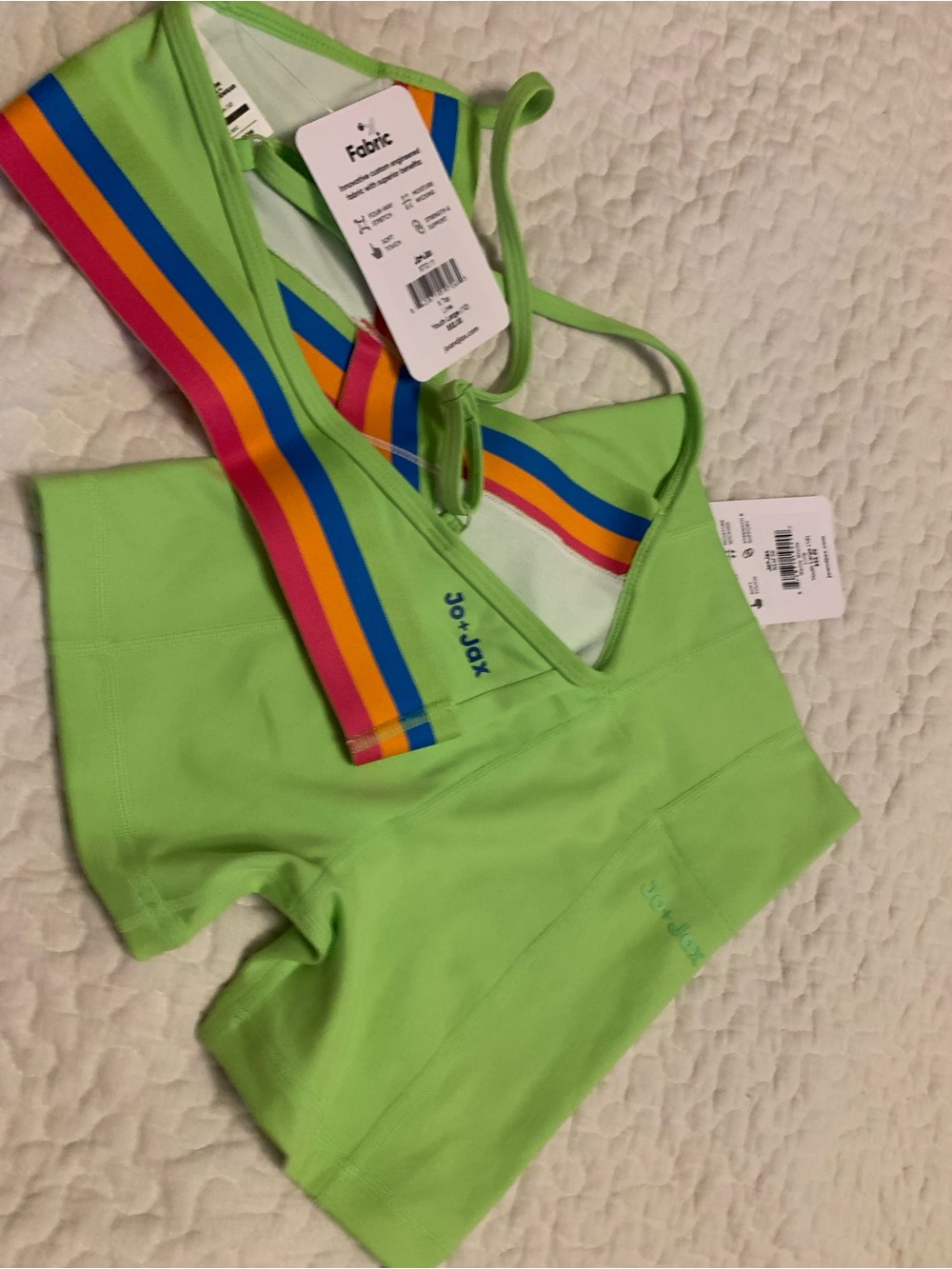 Jo + Jax Lime X Top Dance Set Youth Large NWT ** - Picture 2 of 4